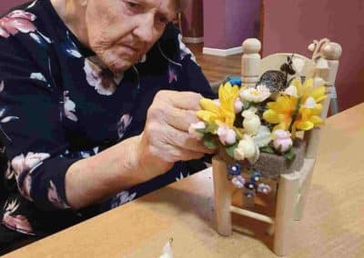 flower arranging at little croft