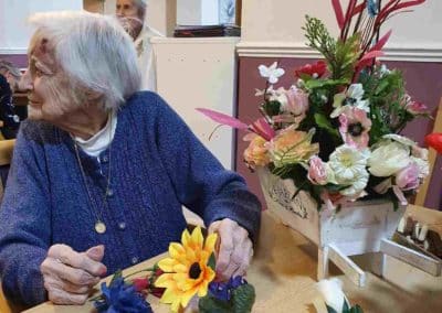 flower arranging at little croft