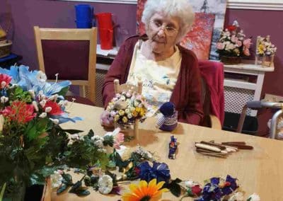 flower arranging at little croft