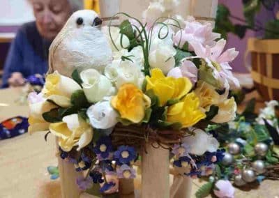 flower arranging at little croft