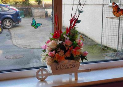 flower arranging at little croft