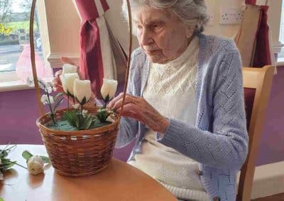 flower arranging at little croft