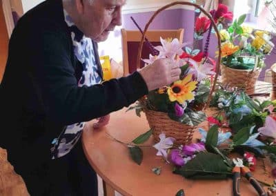 flower arranging at little croft