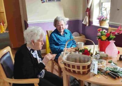 flower arranging at little croft