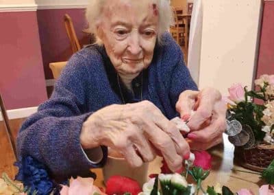 flower arranging at little croft