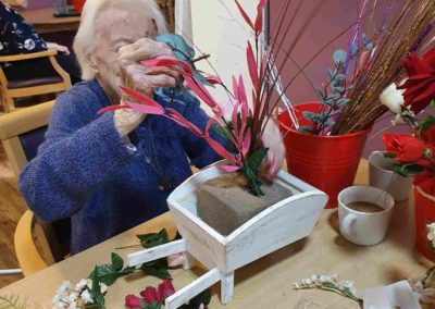 flower arranging at little croft