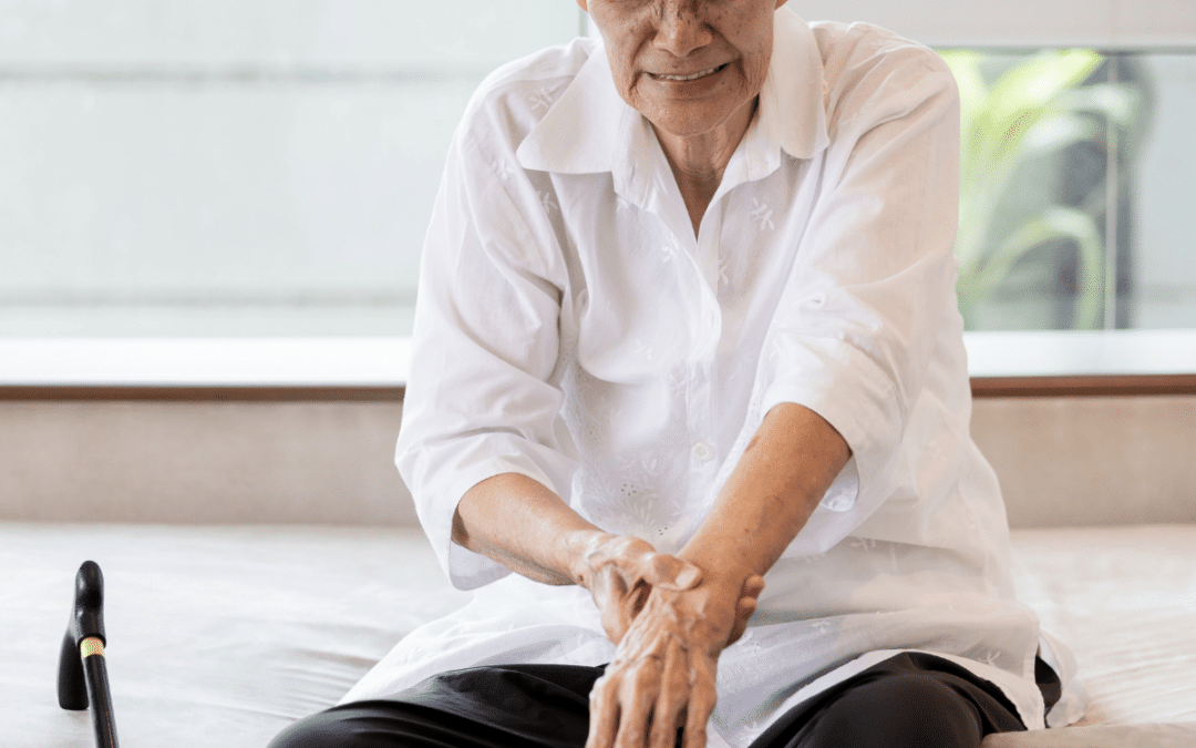 Elderly Woman Being Bothered by Arthritis